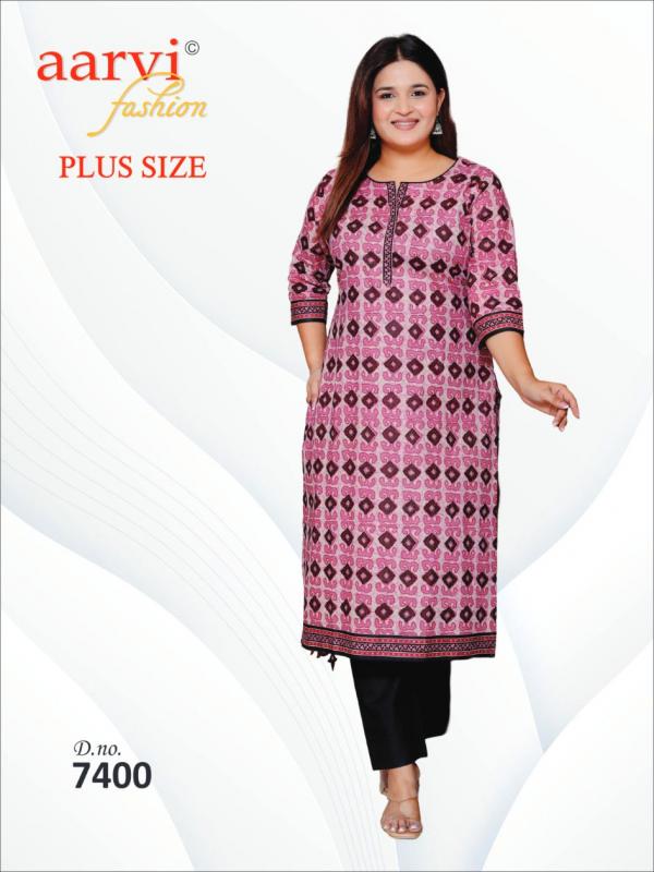 Aarvi Plus Size Vol-4 – Straight Kurtis